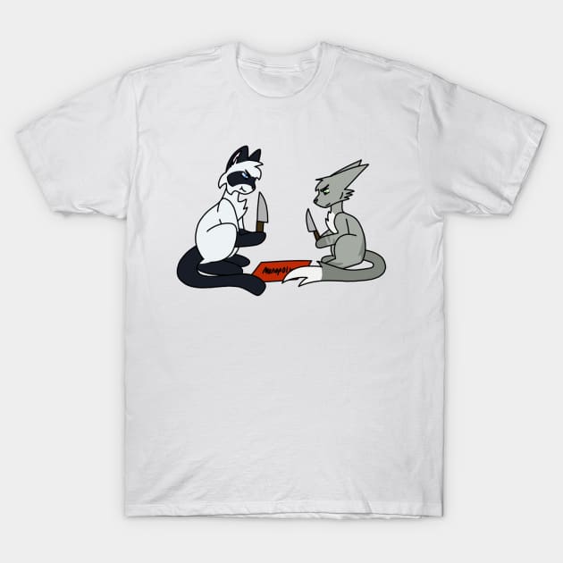 Darktail and Needletail play Knife Monopoly T-Shirt by ceolsonart